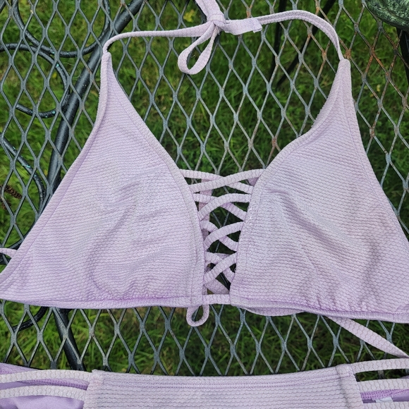 Shade & Shore periwinkle purple bikini 2 pc Sz M - Picture 2 of 10